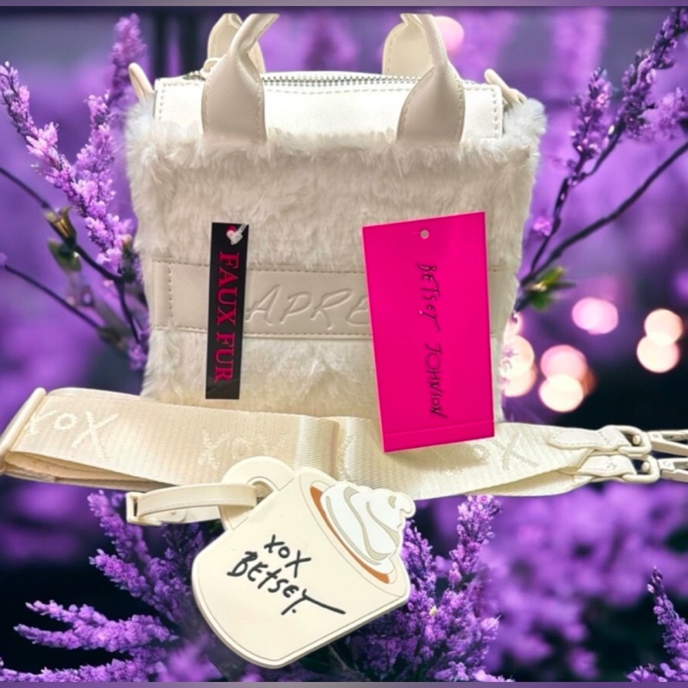 . Betsey Johnson Faux Fur Crossbody Bag $108 retail